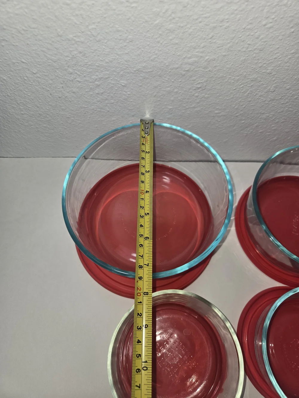 Pyrex Red Glass Food Storage Set - 5-Piece